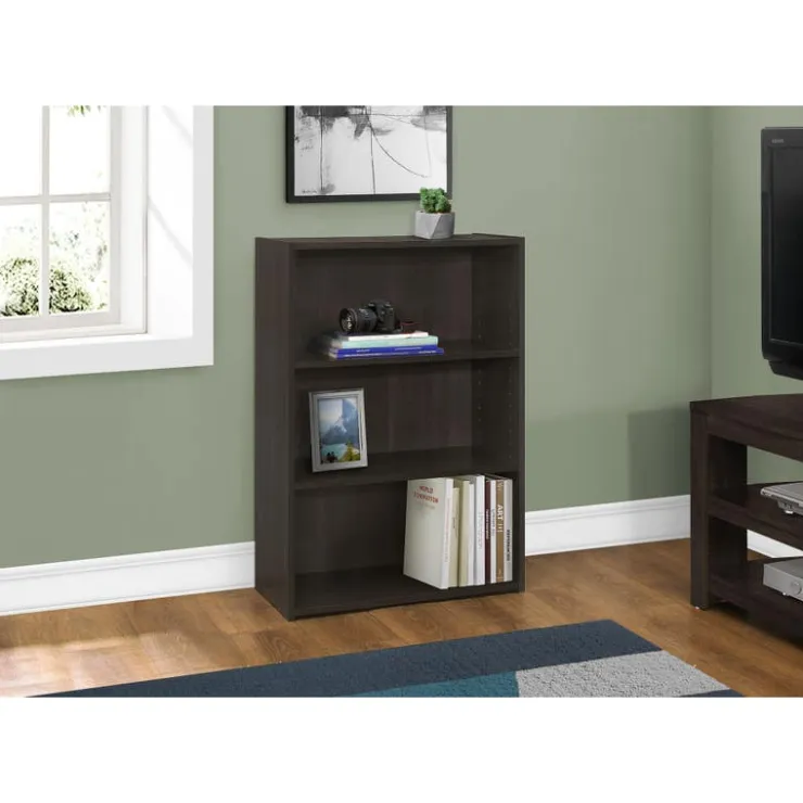 Monarch Bookcase - 36"h / with 3 shelves - Espresso
