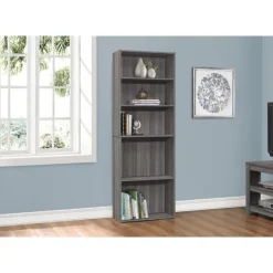Monarch Bookcase - 72"h / with 5 shelves - Grey Best