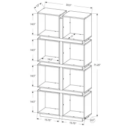 Monarch Bookcase - 71"h / / grey - White New
