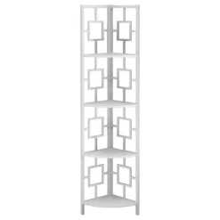 Monarch Bookcase - 62"h / / metal corner etagere - White Discount