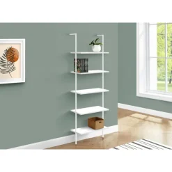 Monarch Bookcase - 72"h ladder / metal - White Sale