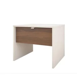 Nexera Bookcase, 1-Door, White - Brown and White New