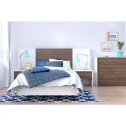 Nexera Bookcase, 1-Door, White - Brown and White New