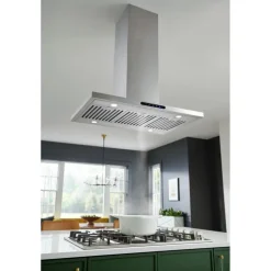 Broan Island Range Hood Wall Mount 36" , 640 CFM - EIT1366SS Stainless Steel Outlet
