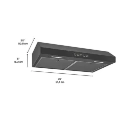 Broan Range Hood Standard 36" , 350 CFM - GLA2363BLS Black Clearance