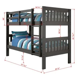 Bunk Bed 39/39 DARK GREY Outlet