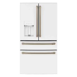 GE Café CAFE 27.8 Cu Ft 36 In Refrigerator Bottom Freezer, French door - CVE28DP4NW2 White Clearance