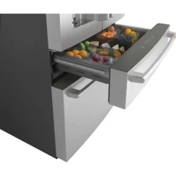 GE Café CAFE 27.8 Cu Ft 36 In Refrigerator Bottom Freezer, French door - CVE28DP2NS1 Stainless Steel New