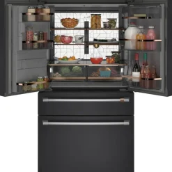 GE Café CAFE 27.8 Cu Ft 36 In Refrigerator Bottom Freezer, French door - CVE28DP3ND1 Black Best