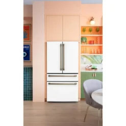 GE Café CAFE 23,2 Cu Ft 36 In Refrigerator Bottom Freezer, French door - CJE23DP4WW2 White Sale