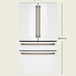 GE Café CAFE 23,2 Cu Ft 36 In Refrigerator Bottom Freezer, French door - CJE23DP4WW2 White Sale
