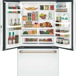GE Café CAFE 23.1 Cu Ft 36 In Refrigerator Bottom Freezer, French door - CWE23SP4MW2 White New