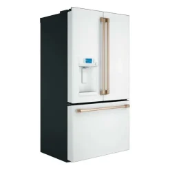 GE Café CAFE 22.2 Cu Ft 36 In Refrigerator Bottom Freezer, French door - CYE22TP4MW2 White Hot