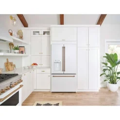GE Café CAFE 22.2 Cu Ft 36 In Refrigerator Bottom Freezer, French door - CYE22TP4MW2 White Hot