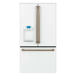 GE Café CAFE 22.2 Cu Ft 36 In Refrigerator Bottom Freezer, French door - CYE22TP4MW2 White Hot