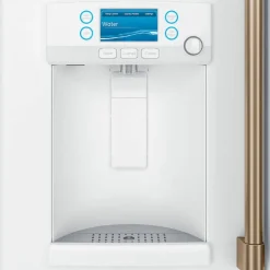 GE Café CAFE 22.2 Cu Ft 36 In Refrigerator Bottom Freezer, French door - CYE22TP4MW2 White Hot