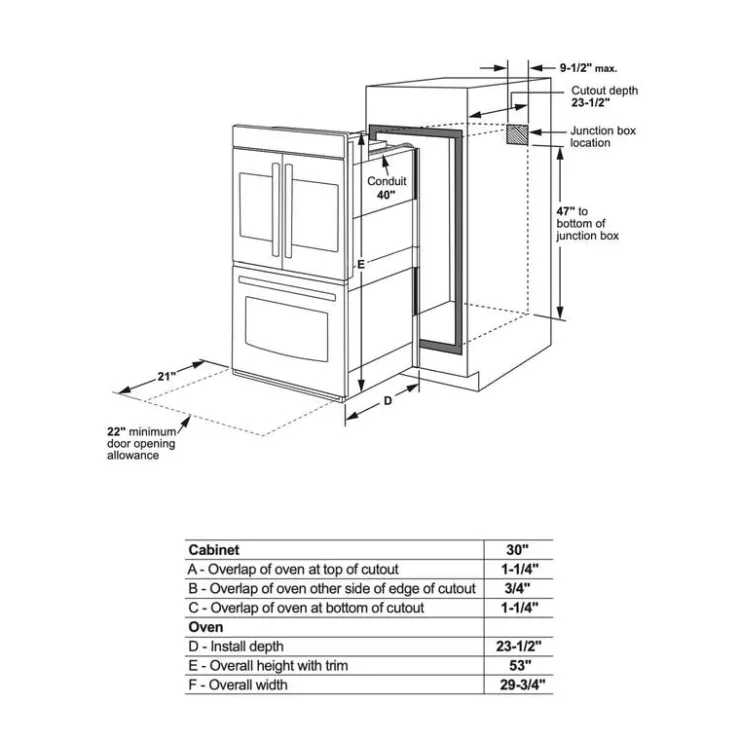GE Café CAFE Built-In Wall Oven 30" Electric - CTD90FP2NS1 Stainless Steel