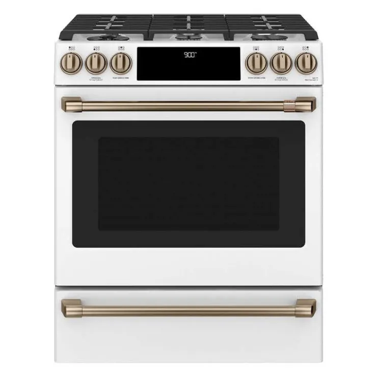 GE Café CAFE Dual-Fuel Range 30" Dual Energy Gas - CC2S900P4MW2 White Best