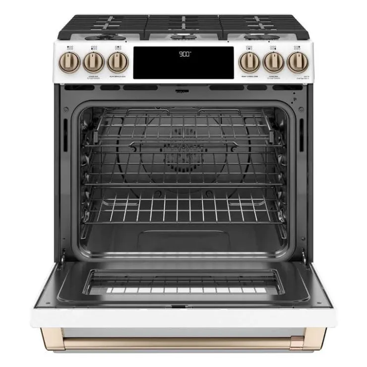 GE Café CAFE Dual-Fuel Range 30" Dual Energy Gas - CC2S900P4MW2 White Best