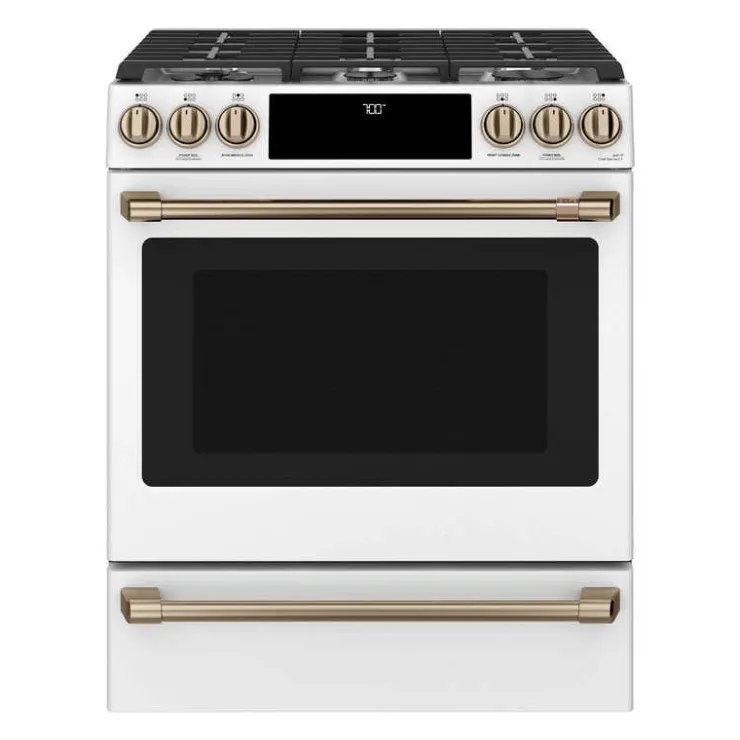 GE Café CAFE Range 30" Gaz Gas - CCGS700P4MW2 White Discount