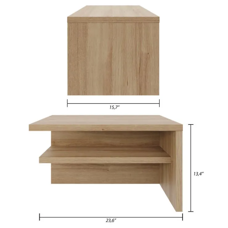 Nexera Camden Extension Nightstands, set of 2 - Brown Oak Discount