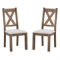 Chairs (Set of 2) - Beige Brown/Beige Clearance
