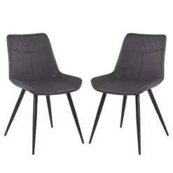 Chairs (Set of 2) - Black Dark grey