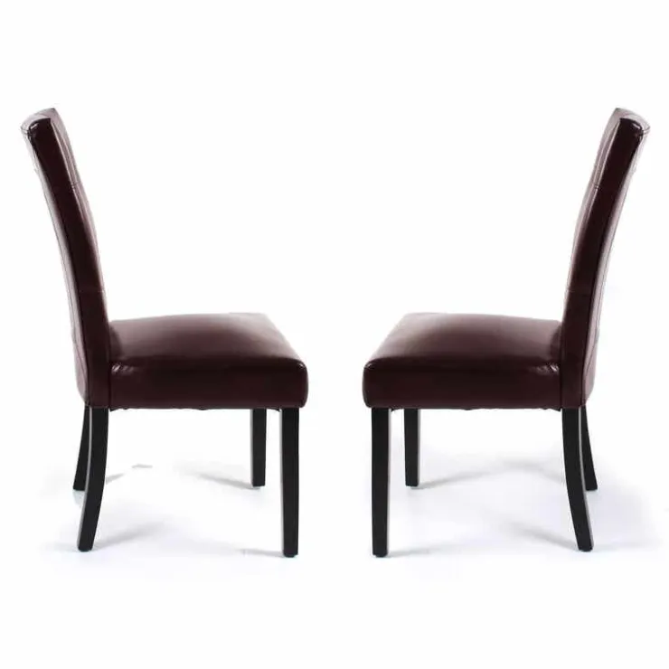 Chairs (Set of 2) - Brown Dark brown Outlet