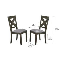 Chairs (Set of 2) - Brown & Grey Discount