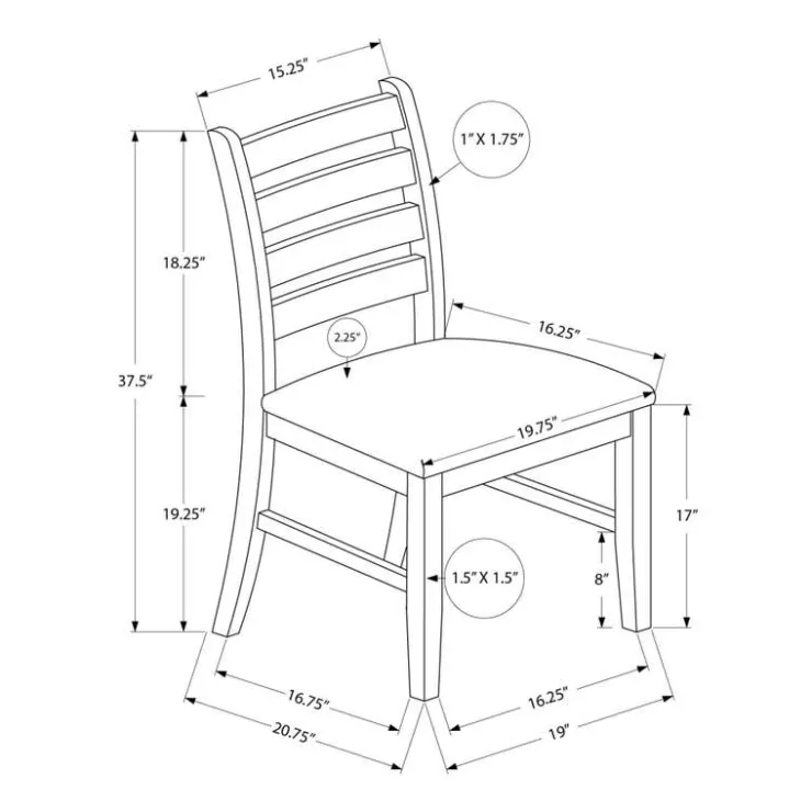 Monarch Chairs (Set of 2) - Brown - Cherry Discount