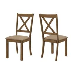 Monarch Chairs (Set of 2) - Brown - Beige Discount
