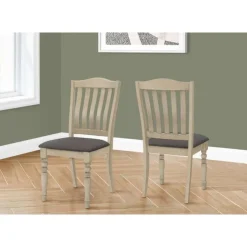Monarch Chairs (Set of 2) - Cream & - Grey Clearance