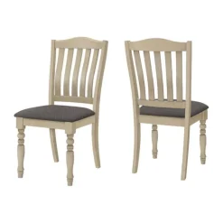 Monarch Chairs (Set of 2) - Cream & - Grey Clearance