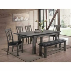 Chairs (Set of 2) - Dark Brown Grey Sale