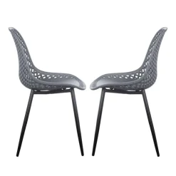 Chairs (Set of 2) - Grey Dark grey Sale