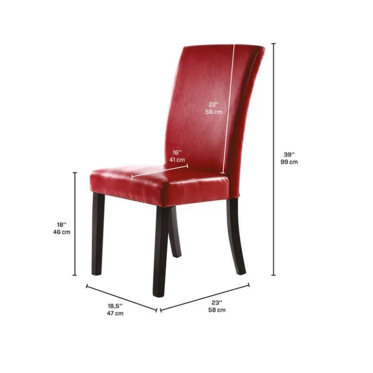 Chairs (Set of 2) - Red Clearance