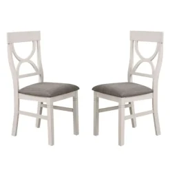 Chairs (Set of 2) - White & Grey Grey/white Hot