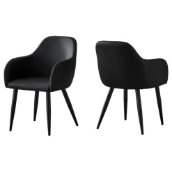 Monarch Chairs with Arms (Set of 2) - - Black Hot
