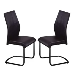 Chairs with Base (Set of 2) - Black Outlet
