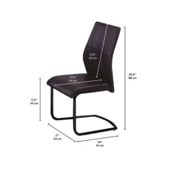 Chairs with Base (Set of 2) - Black Outlet