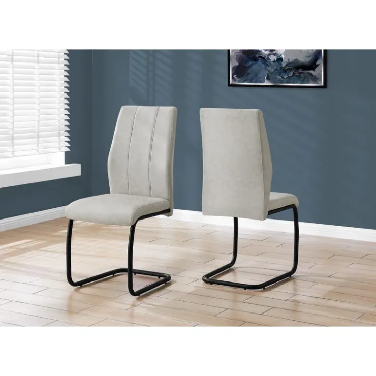 Monarch Chairs with Black Base (Set of 2) - - Grey Hot
