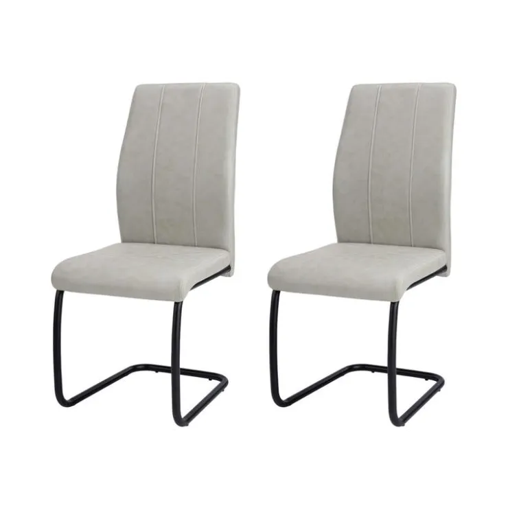 Monarch Chairs with Black Base (Set of 2) - - Grey Hot
