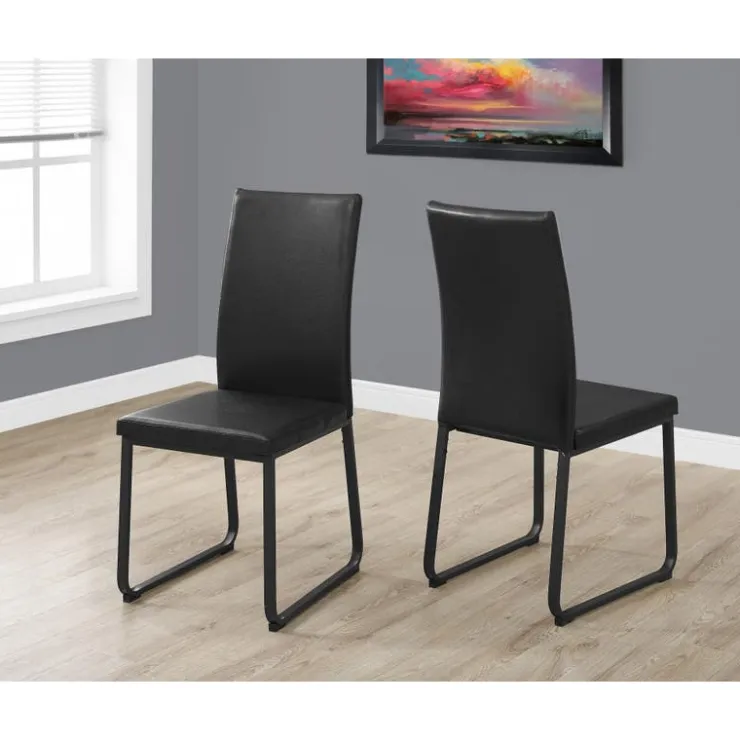 Monarch Chairs with Base (Set of 2) - - Black Hot