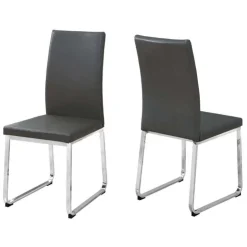 Monarch Chairs with Chrome Base (Set of 2) - - Grey Sale