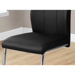 Monarch Chairs with Chrome Base (Set of 2) - - Black New
