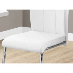 Monarch Chairs with Chrome Base (Set of 2) - - White