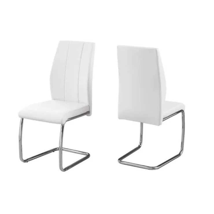 Monarch Chairs with Chrome Base (Set of 2) - - White