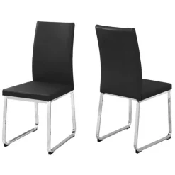 Monarch Chairs with Chrome Base (Set of 2) - - Black Discount