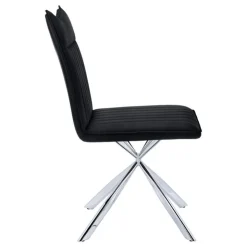 Monarch Chairs with Chrome Spider Legs (Set of 2) - - Black Hot