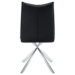 Monarch Chairs with Chrome Spider Legs (Set of 2) - - Black Hot